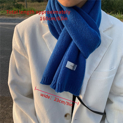 Elegant Men's Knit Wool Scarf
