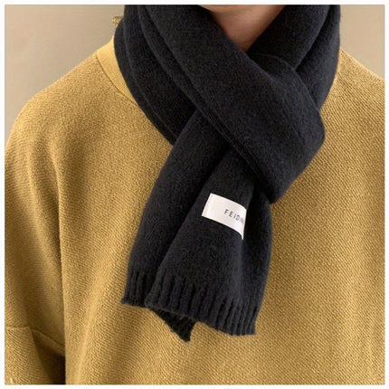 Elegant Men's Knit Wool Scarf