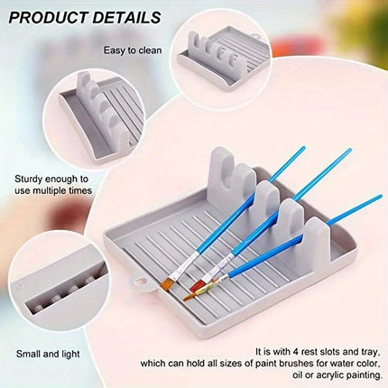 4-Slot Paint Brush Holder for Artists