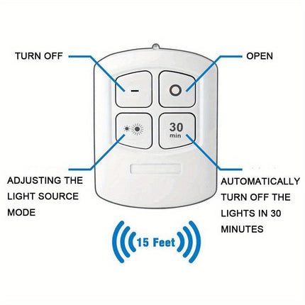 Smart Wireless LED Under-Cabinet Lights with Remote