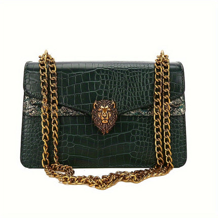 Classic Lion Button Mini Chain Bag