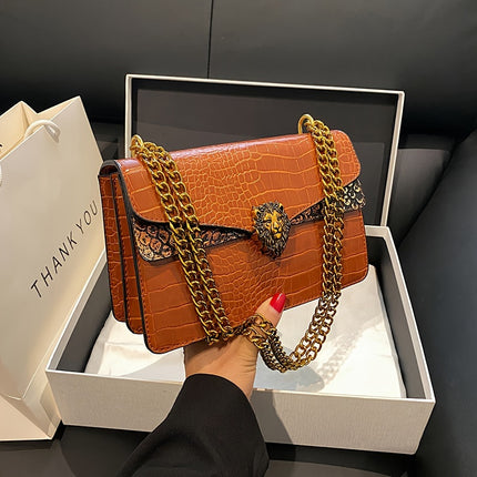 Classic Lion Button Mini Chain Bag