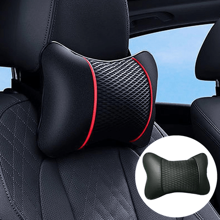 Universal PU Leather Car Neck Pillow – Breathable Comfort