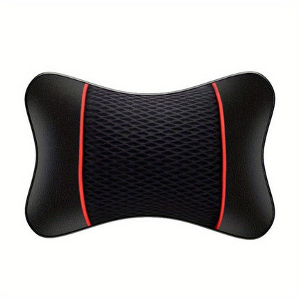Universal PU Leather Car Neck Pillow – Breathable Comfort
