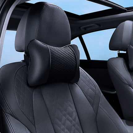 Universal PU Leather Car Neck Pillow – Breathable Comfort