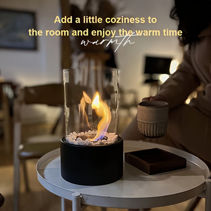 Stainless Steel Tabletop Fireplace – Romantic Portable Fire Pit
