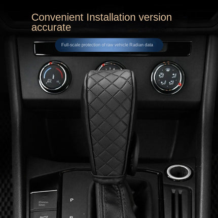 Universal PU Leather Anti-Slip Gear Shift Knob Cover