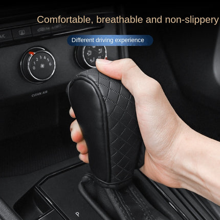 Universal PU Leather Anti-Slip Gear Shift Knob Cover