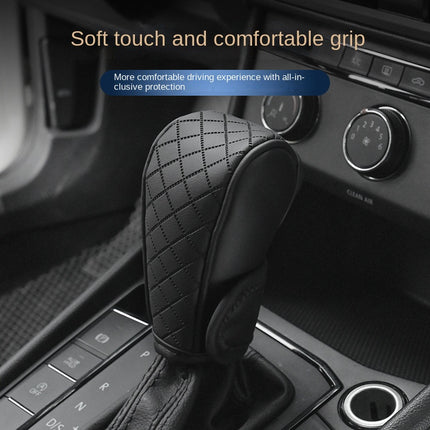Universal PU Leather Anti-Slip Gear Shift Knob Cover