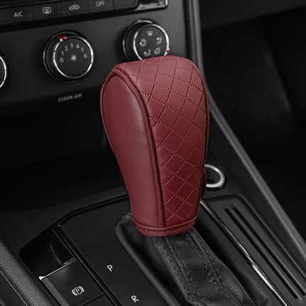 Universal PU Leather Anti-Slip Gear Shift Knob Cover