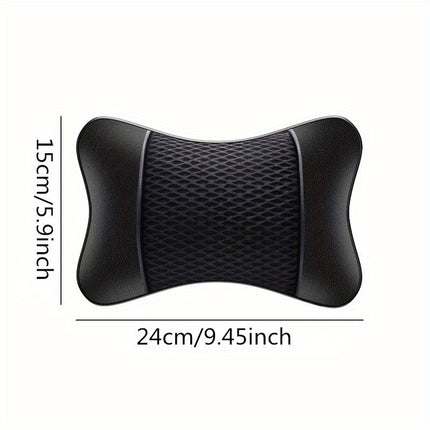 Universal PU Leather Car Neck Pillow – Breathable Comfort