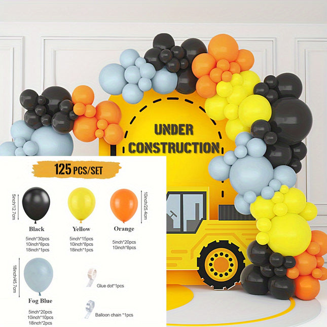 Construction-Themed Balloon Garland Kit 125pcs