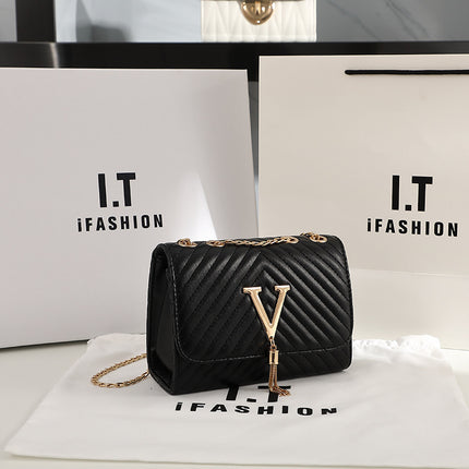 Quilted Mini Shoulder Bag – Chic Tassel Chain Design - Monti Bargains
