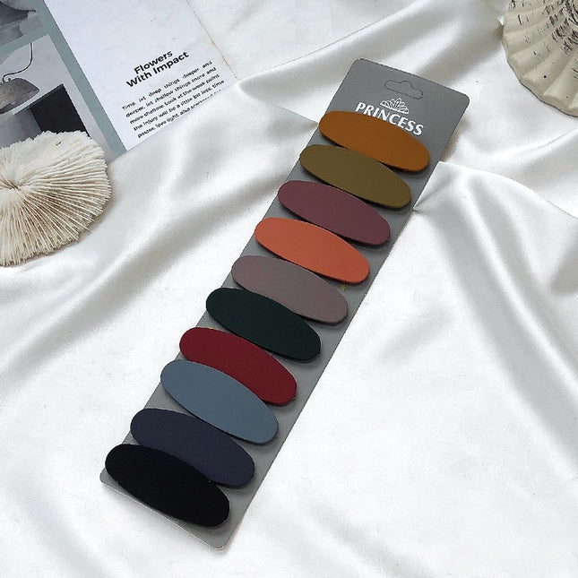 10pcs Vintage Simple Hair Clips – Casual, Elegant Accessories