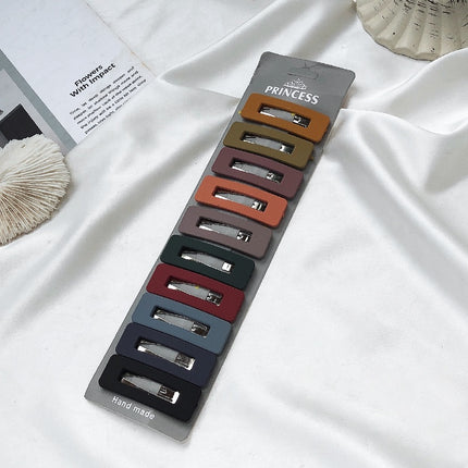 10pcs Vintage Simple Hair Clips – Casual, Elegant Accessories