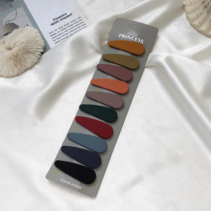 10pcs Vintage Simple Hair Clips – Casual, Elegant Accessories