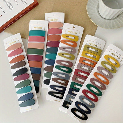 10pcs Vintage Simple Hair Clips – Casual, Elegant Accessories