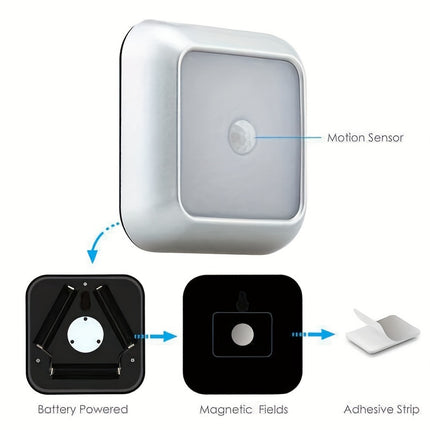 6LED Motion Sensor Night Light - Wireless Wall Lamp