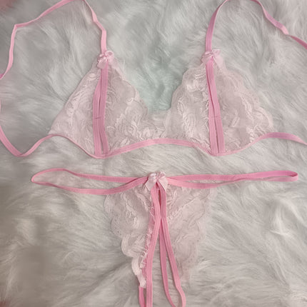 Sheer Tulle Erotic Lingerie Set