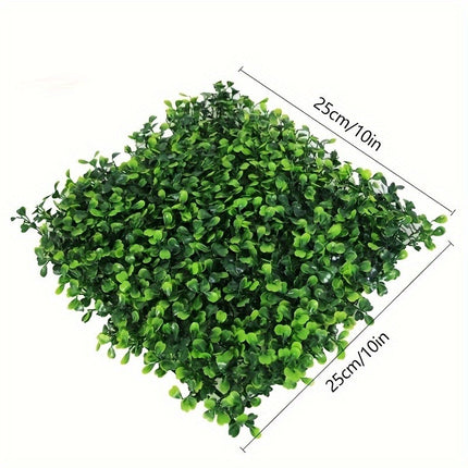 Set Of 10 Lush Artificial Hedge Wall Panels
