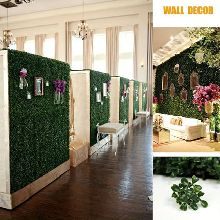 Set Of 10 Lush Artificial Hedge Wall Panels