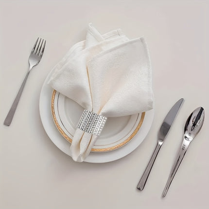 10pcs Elegant Rhinestone Napkin Buckle