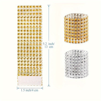 10pcs Elegant Rhinestone Napkin Buckle