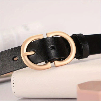 Double D Buckle Leather Belt