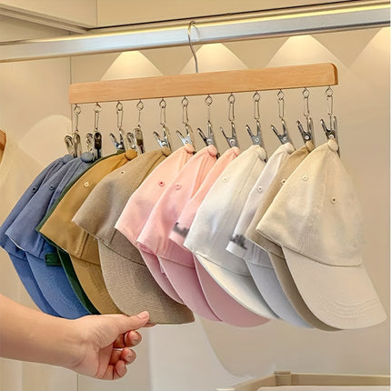Adjustable Wooden Multi-Clip Hanger