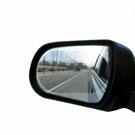 Anti-Fog Rainproof Car Mirror Film – 2pcs Waterproof Sticker