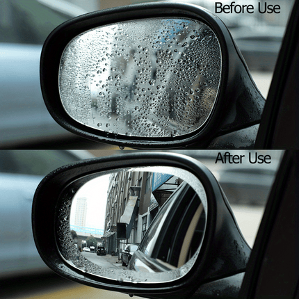 Anti-Fog Rainproof Car Mirror Film – 2pcs Waterproof Sticker