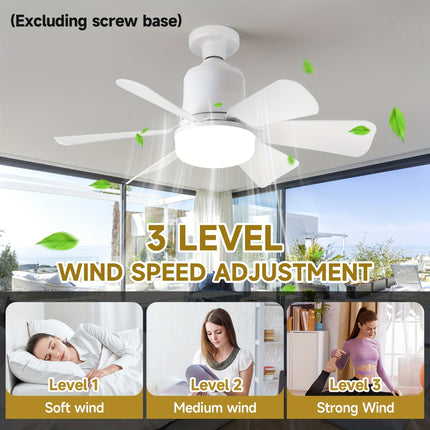 Modern Ceiling Fan with Dimmable LED Light & Remote