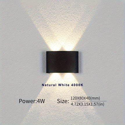 PIBAOGU 4W LED Wall Sconce - Waterproof, Modern Design
