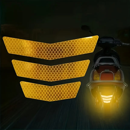 3pcs Reflective Stickers for Motorcycle & Car Safety