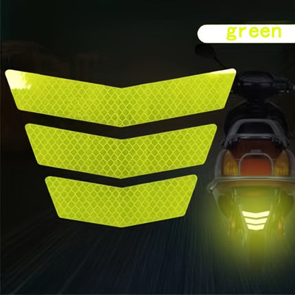 3pcs Reflective Stickers for Motorcycle & Car Safety