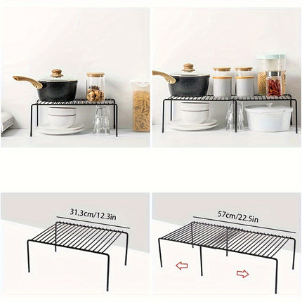 Expandable Metal Shelf Organizer for Kitchen Countertop