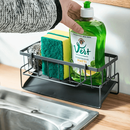 Stainless Steel Sink Organizer with Dishcloth Holder