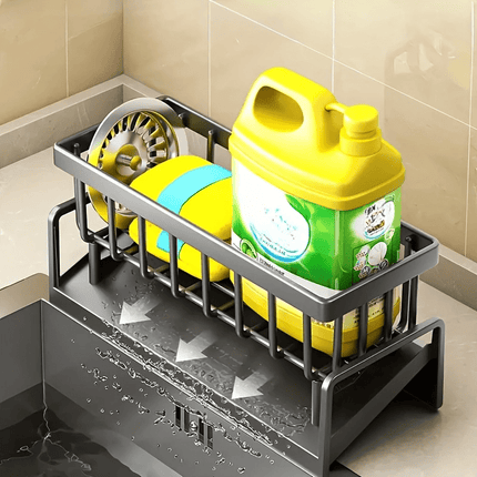 Stainless Steel Sink Organizer with Dishcloth Holder