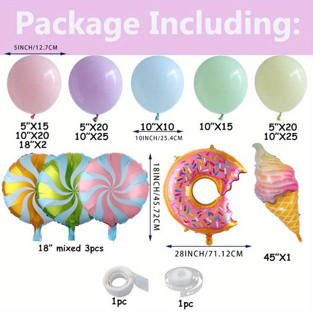179pcs, Donut Theme Garland Arch Set