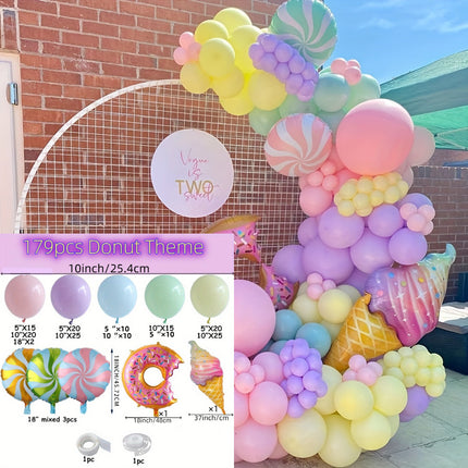 179pcs, Donut Theme Garland Arch Set