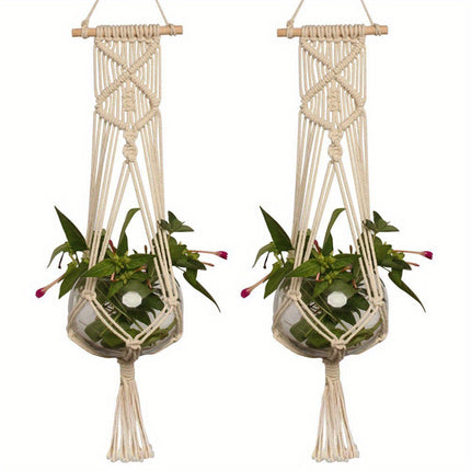 Boho Handwoven Hanging Basket