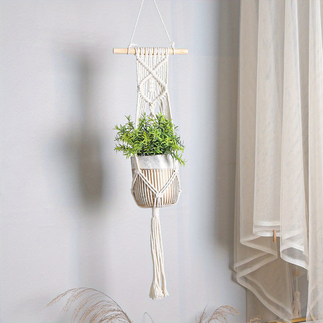 Boho Handwoven Hanging Basket