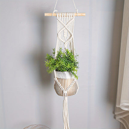 Boho Handwoven Hanging Basket