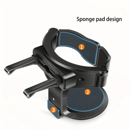 Adjustable Car Cup Holder with Non-Slip Sponge Pad