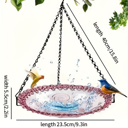 Hanging Bird Bath Feeder Set for Garden & Patio