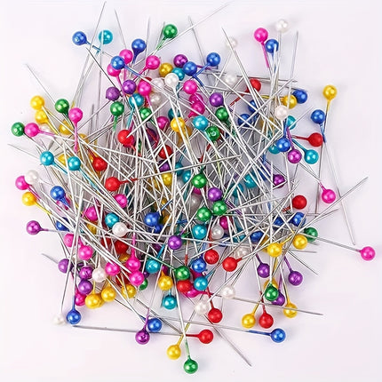 100pcs Multicolor Pearl Head Pins