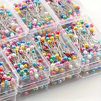100pcs Multicolor Pearl Head Pins
