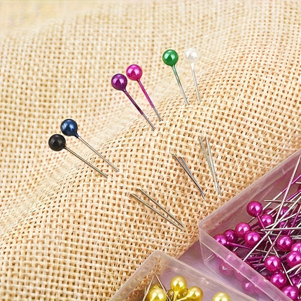 100pcs Multicolor Pearl Head Pins