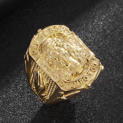 Hip Hop Titanium Steel Prayer Hand Ring
