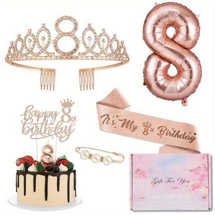 Rose Golden Birthday Party Kit for Girls